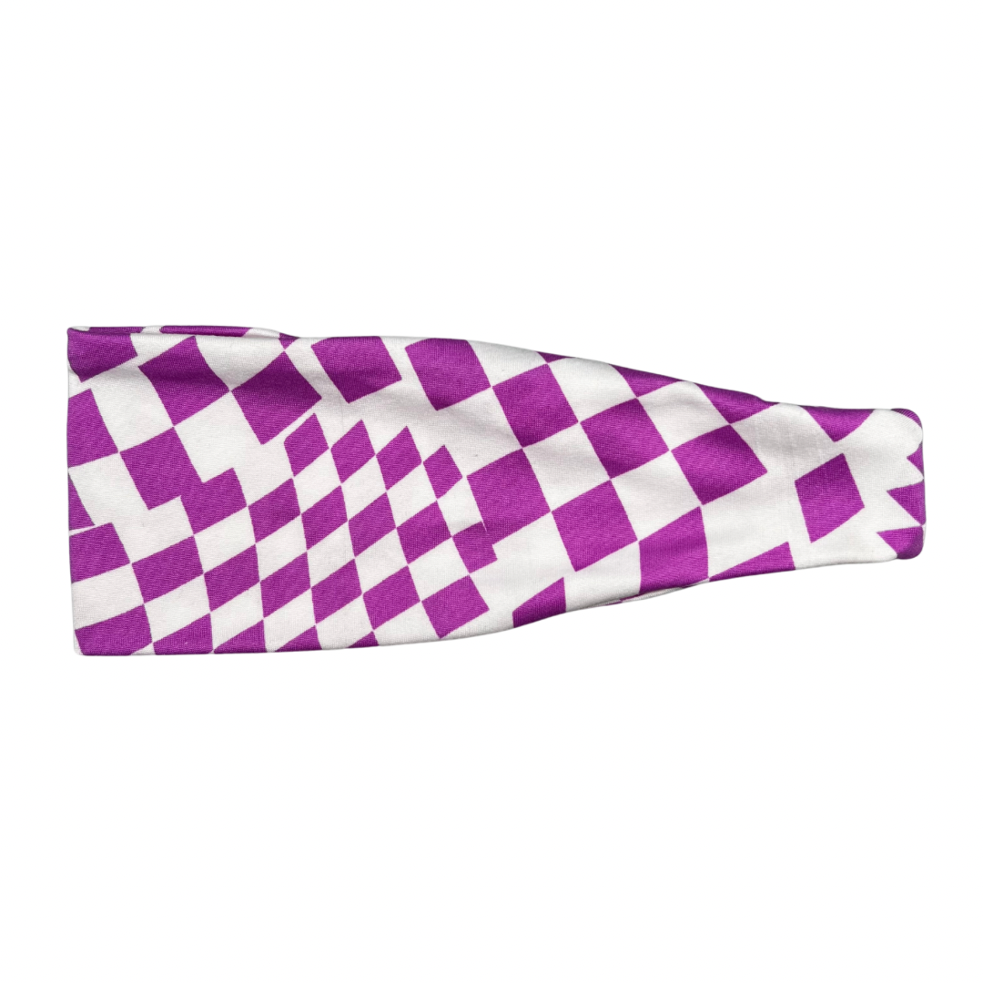 Basic Band - Purple Wavy Checkers