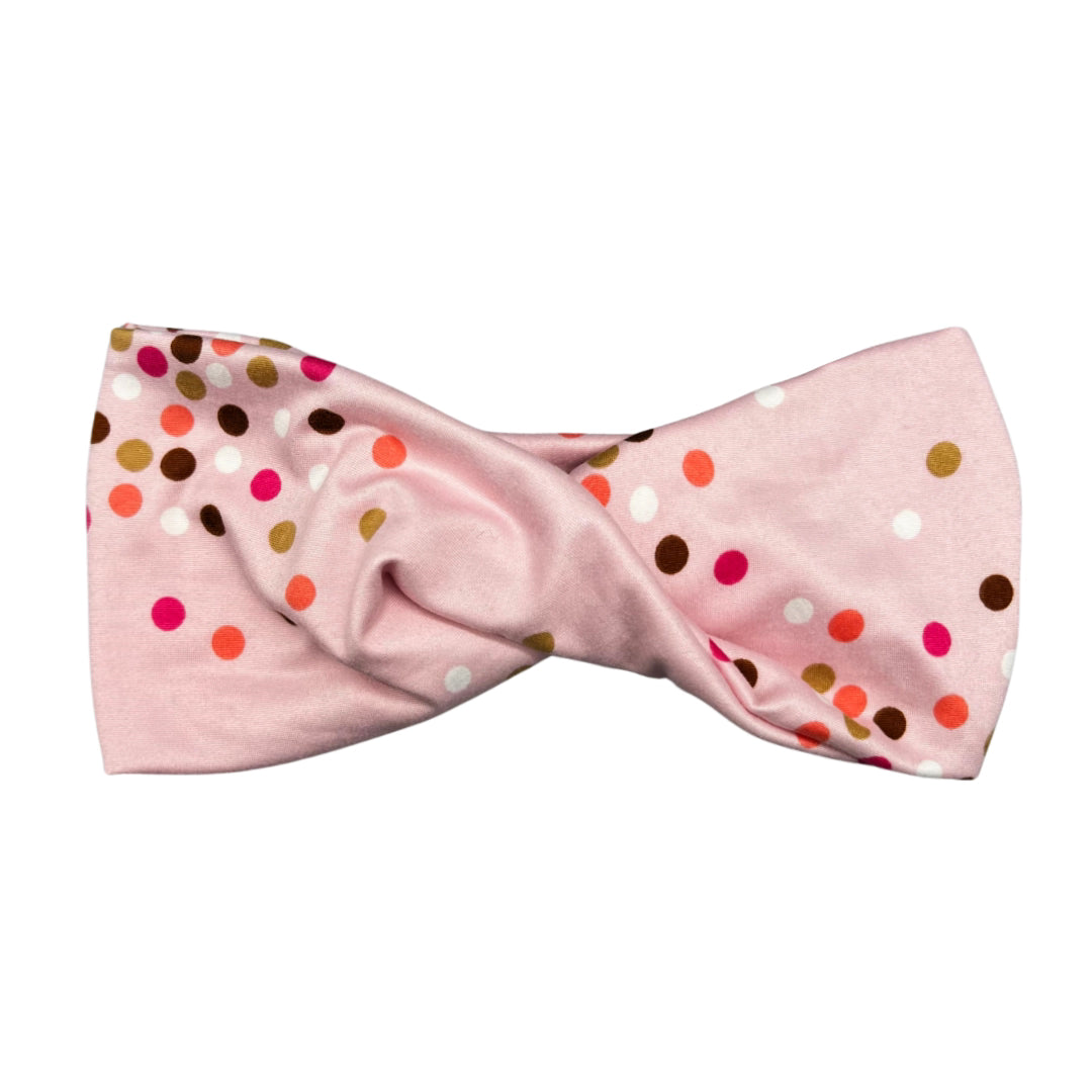 Wide Twist Headband - Pink Confetti
